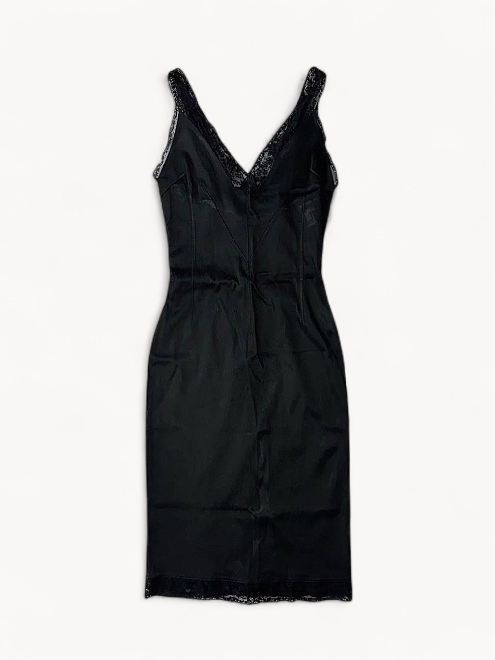 Dolce & Gabbana Black Lace-Trim Sheath Dress
